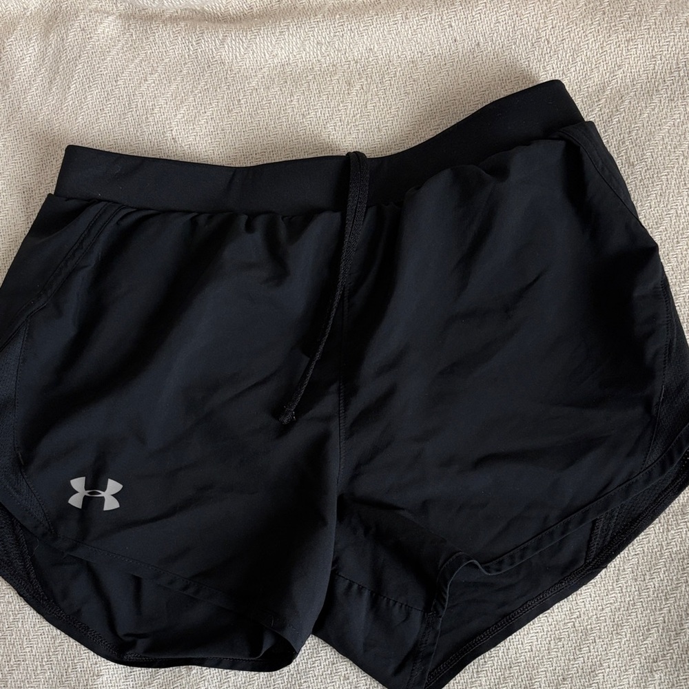 Under Armour Women's Fly By  black Athletic Running Shorts